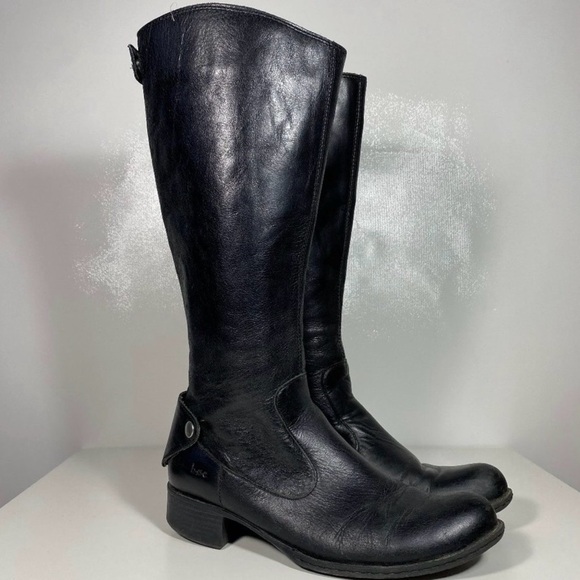 b.o.c. Shoes - B.O.C Born Women Leather Boots Riding Boots Knee High / Tall Black Sz 7 /38